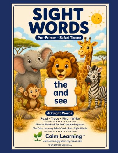 Safari Sight Words Pre-Primer cover
