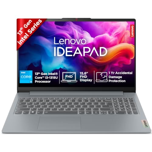 Lenovo IdeaPad Slim 3 13th Gen Intel Core i3-1315U 15.6" (39.6cm) FHD Thin and Light Laptop (8GB RAM/512GB SSD/FHD 1080p Camera/Windows 11/Office 2024