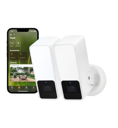 (-35%) Eve Outdoor Cam weiß (Apple Home) 2er-Pack – Smarte Außenkamera