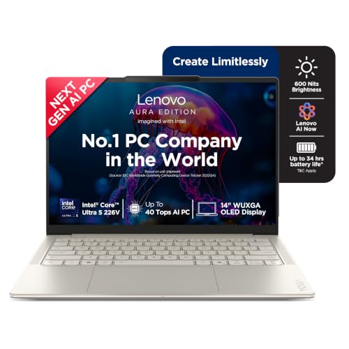Lenovo Yoga Slim 7 Aura Edition Intel Evo Core Ultra 5 226V (16GB RAM/1TB SSD/14 (35.5cm)/WUXGA OLED/Copilot+ PC/Windows 11/MSO 365 Basic+Office 2024/