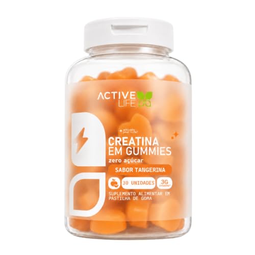 Active Life - Creatina em Gummy Monohidratada | Sabor Tangerina | 30 Unidades
