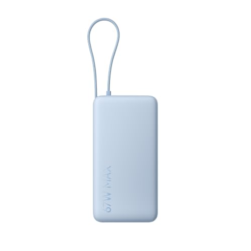 Xiaomi Power Bank 5i 20000mAh 67W Turbo Charging PD 3.0 & PPS|in-Built Cable|12 Layer Protection|Digital Display|Triple Output Ports|Supports Laptop, 