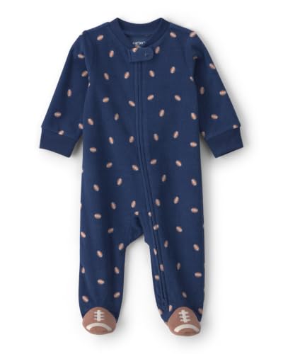 Carter's Lã para meninos dormir e brincar, futebol azul, 9M