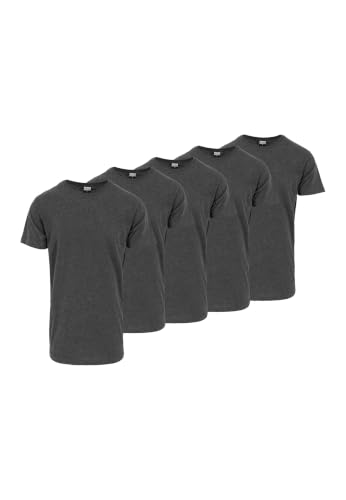 ⚡ BLITZDEAL (-70%) Urban Classics, T-Shirt, Herren, Charcoal M, 5-Pack