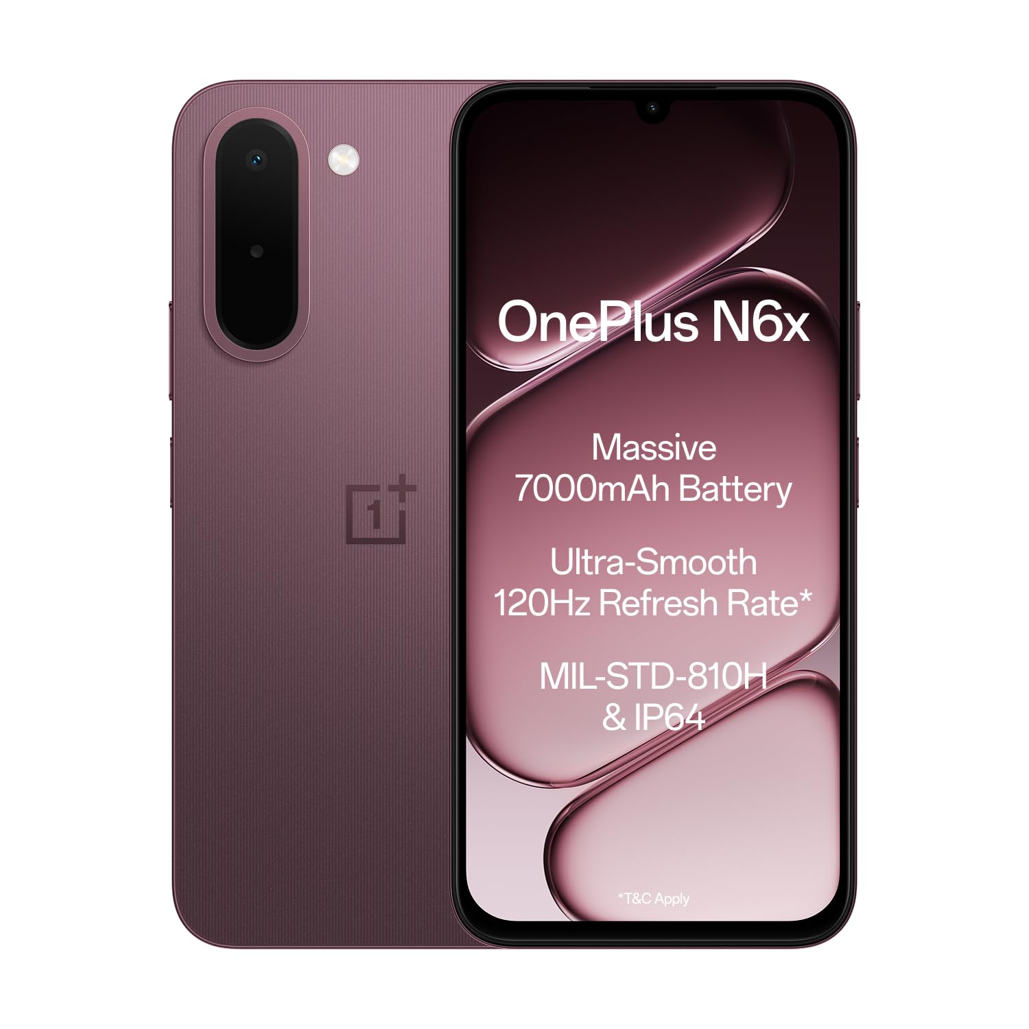 OnePlus N6x | 4GB+128GB | Burgundy Red | 7000mAh Battery | Power for Days | 48-Months Smoothness | Smooth 120Hz Display | Largest 5300mm2 Cooling System | Military-Grade Durability :  Toys & Games