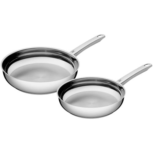 🔥 STARKER PREIS (-38%) WMF Profi Bratpfannen-Set 24+28 cm Induktion, Edelstahlpfanne unbeschichtet, Cromargan Edelstahl, backofenfest