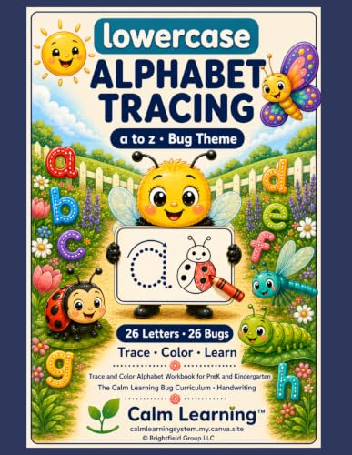Bug Lowercase Alphabet Tracing a-z cover