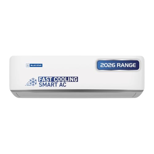 Blue Star 1.45 Ton 5 Star,New Star Rated, Wi-Fi Smart Inverter Split AC (Copper, AI Pro+, 4-Way Swing, DigiQ Hepta Sensor, Blue Fins,Turbo Cool, Self 