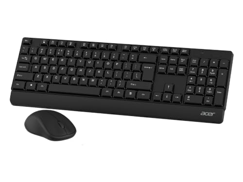 Acer OfficeLite KM300 Wireless Keyboard & Mouse Combo | 2.4GHz USB Nano Receiver | 104-Key Full-Size Keyboard with Multimedia Keys | Silent Optical Mo