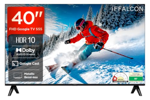 iFFALCON 101 cm (40 inches) FHD Smart Google TV | Dolby Audio 20 watts | HDR 10 | Metallic Bezel-Less | Multiple Viewing Mode | 40S55