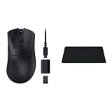 【セット買い】Razer レイザー DeathAdder V3 HyperSpeed ゲーミングマウス & Gigantus V2 – L ゲーミングマウスパッド 布タイプ 中型サイズ 45 cm x 40 cm