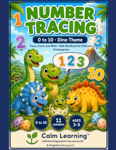 Dino Number Tracing 0-10 cover