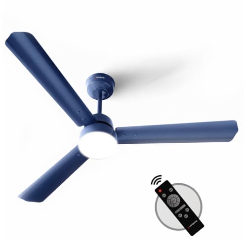 LONGWAY Luminair 1200 mm BLDC Ceiling Fan with Remote Control & LED Light | BEE 5 Star Rated Energy Efficient | Ultra High Speed 3 Blade Anti-Dust Dec