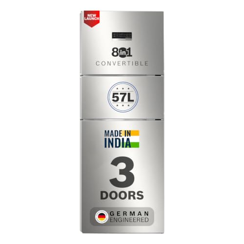 Bosch 302L, 3 Star, MaxFlex Convert Frost Free Triple Door Refrigerator | 8-in-1 Convertible Storage Modes | 57L Extra Convertible Zone | Cool Extend 