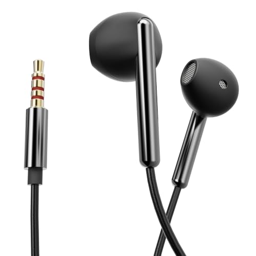 GOBOULT WiredX 200 Earphones with 3.5 mm Jackt, 9mm Bass Drivers, Inline Controls, Earphones Wired Headphones with mic