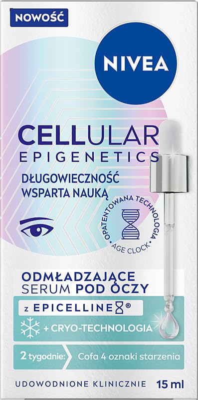 🔥 STARKER PREIS (-35%) NIVEA Cellular Epigenetics Augenverjüngend - Epicelline®, Cryo-Technologie, Falten und Schwellungen reduziert, Verjüngung Effekt - 15ml