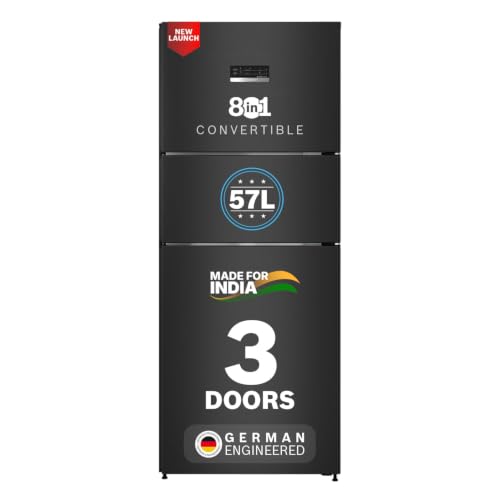 Bosch 302L, 3 Star, MaxFlex Convert Frost Free Triple Door Refrigerator | 8-in-1 Convertible Storage Modes|57L Extra Convertible Zone|Cool Extend up t