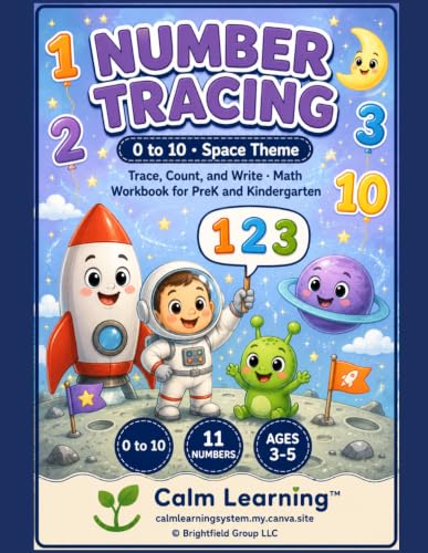 Space Number Tracing 0-10 cover