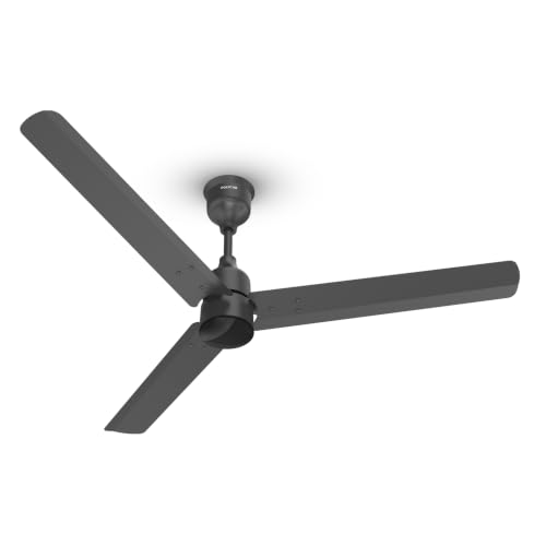 Polycab Wizzy Plus 1200mm 5-Star BLDC, Remote Ceiling fan for Living Room| 55% Energy Saving, High Air Delivery | 3+1 yr Warranty【Matt Black】