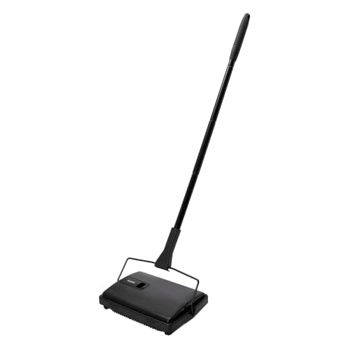 AGARO Delite Manual Carpet Cleaner for Pet Hair Rugs Mattresses – No Batteries, Push & Pull, Tangle-Free Brush, Easy-Dump Dustbin (Not for Hard Floors