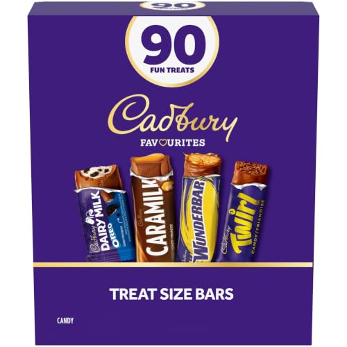 Cadbury Assorted Treat-Sized chocolate candy 90 bars