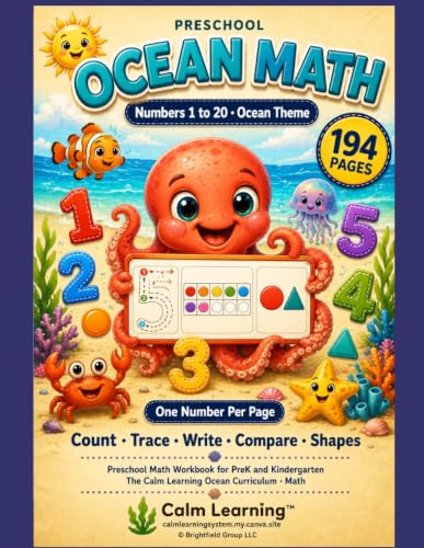 Ocean Math Workbook (Numbers 1-20) cover