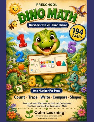 Dino Math Workbook (Numbers 1-20) cover