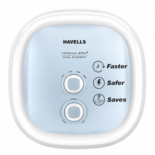 Havells Adonia Spin+ 25L 3-in-1 Convertible Storage Water Heater(Geyser)|Dual Element|33% Faster Heating|Glass Coated Anti Rust Tank|Mcoloy Heating El
