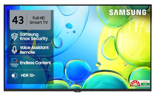 Samsung 43 inch (108cm) FHD Smart LED 2026 TV | HDR10+ | 150+ Channels | Voice Assistance Remote | PurColor | Contrast Enhancer | Knox Security | UA43