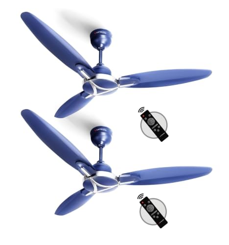 LONGWAY Zephyr 1200 mm BLDC Ceiling Fan with Remote Control | BEE 5 Star Rated Energy Efficient | Ultra High Speed 3 Blade Anti-Dust Decorative Ceilin