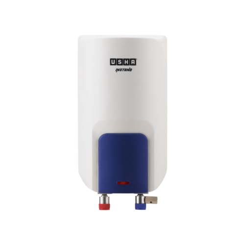 USHA Instano 3L Instant Water Heater | 3000W | Advanced 4-Way Safety Protection | Copper Heating Element | LED Indicator | 2 Years Product Warranty