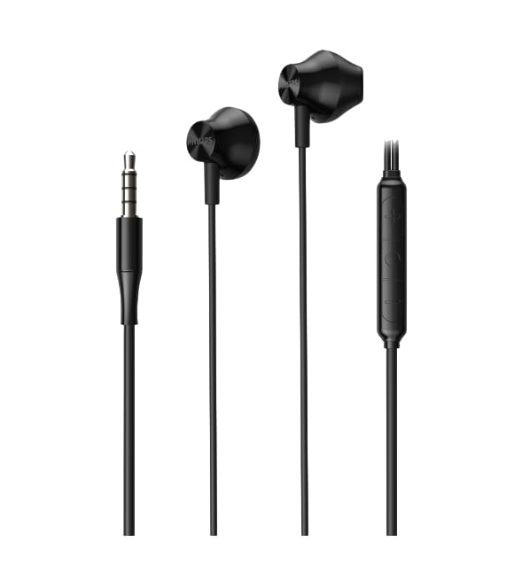PHILIPS, Fone de Ouvido com Microfone TAE1000BK/00, intra-auricular, Preto