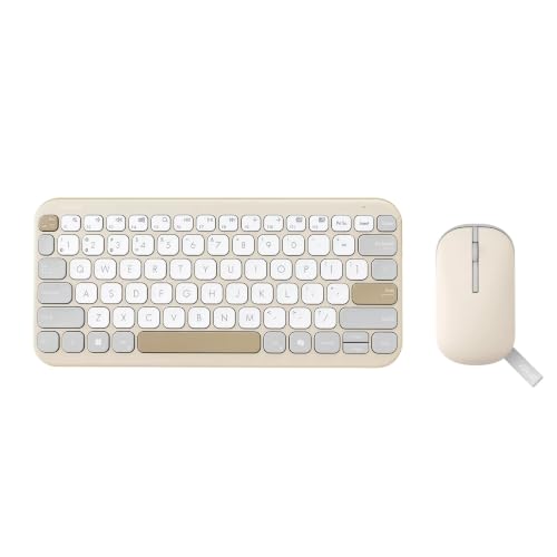 ASUS Marshmallow CW200 Wireless Keyboard & Mouse Combo,2.4GHz Wireless Connectivity, Ultra-Slim Design,Adjustable Upto 1600 DPI,Compatible with Window