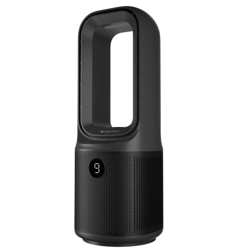 ZEBRONICS Heat Buster 1500 BLDC Desktop Fan, 3000 RPM, Up to 8h Backup, 9 Speed Modes, Bladeless Design, Quiet Operation, 3-Step Ambient Lighting, 350