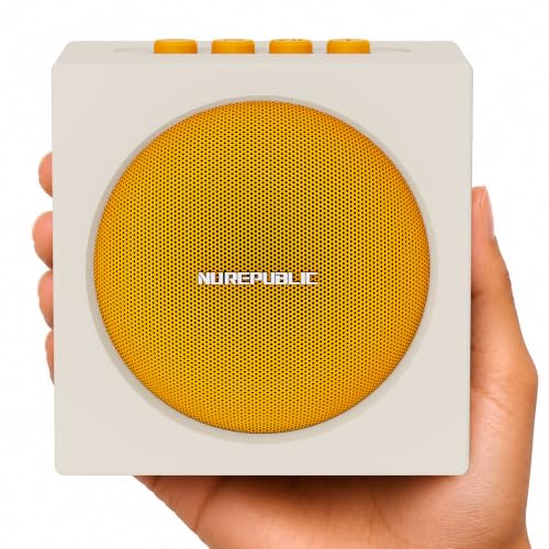 Nu Republic Replay Cube Wireless Bluetooth Speaker | 12W Portable Speaker with 52mm Dynamic Drivers | Wireless Connectivity v5.4 | Up to 8 Hours Playt