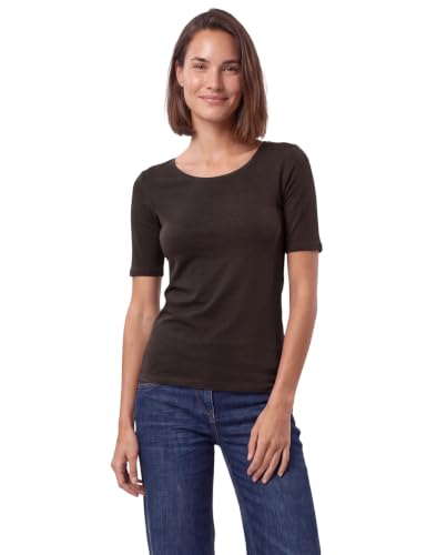 (-50%) Cecil Damen Basic T-Shirt mit Rundhals in Unifarbe