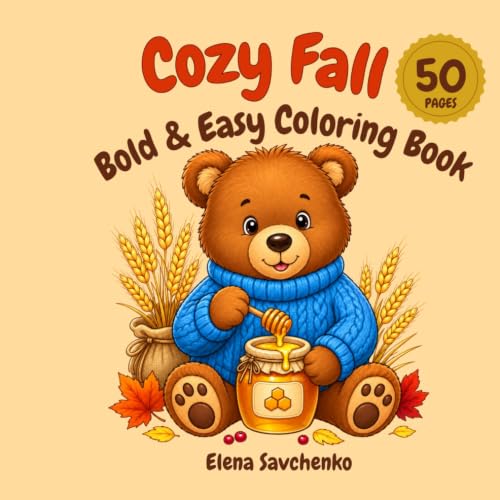 Cozy Fall Bold & Easy Coloring Book