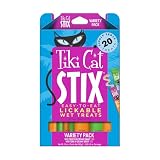 Tiki Cat Stix Mousse Treats, Single Serve Indulgent Lickable Treat or Dry Food Topper, Variety Pack, 0.5 Ounce (Pack of 240)