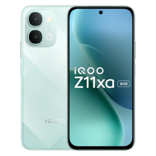 iQOO Z11xa 5G (Prismatic Green, 8GB RAM, 128 GB Storage) | Massive 7200mAh Battery | Dimensity 7400 Turbo Processor | OriginOS 6 with 4 Years of Secur