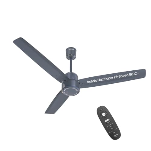 Havells EPIC STORM India's 1st Super Hi Speed BLDC+ Ceiling Fan | 400 RPM | AC Mode | 7 Speeds | Save Rs 1900 per year, 65% Less Electricity Consumpti