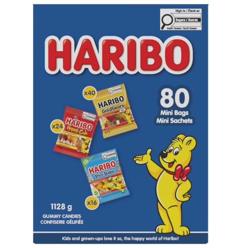 Haribo Gummy Candy Multipack - 80 Mini Bags