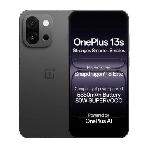 OnePlus 13s | Snapdragon® 8 Elite | Smarter with OnePlus AI | Lifetime Display Warranty | 16GB+512GB | Black Velvet