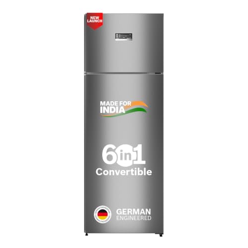 Bosch 368L, 2 Star, Frost Free Double Door Refrigerator | 6-in-1 Convertible Modes | 80min Convert | Touch UI Panel | Extend Cool Up to 18 Hrs | Fresh