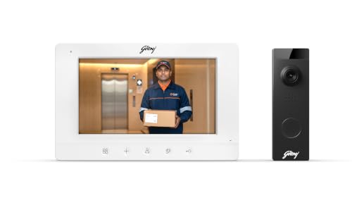 Godrej New Launched NR Lite Video Door Phone with 7-Inch Digital TFT LCD Indoor Monitor, Wide-Angle Camera, 2-Way Talk, Night Vision & Electric Lock C