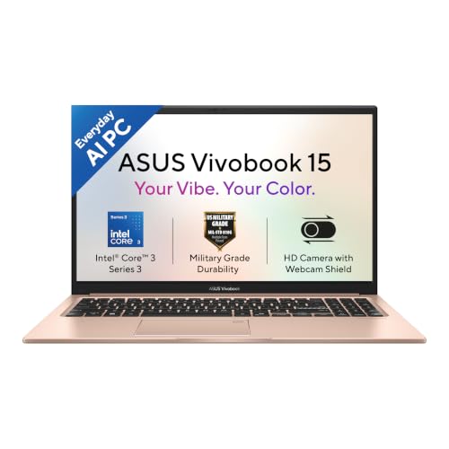 ASUS Vivobook 15 (2026),Intel Core 3 304 (Series 3-Latest Gen),Fingerprint Sensor,8GB RAM,256GB SSD,FHD,15.6"(39.6 cm),Win 11,M365 Basic(1Y),Office 20