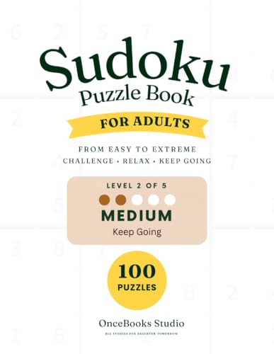 Medium Sudoku Puzzle Book for Adults: 100 Large Print Puzzles to Challenge Your Logic