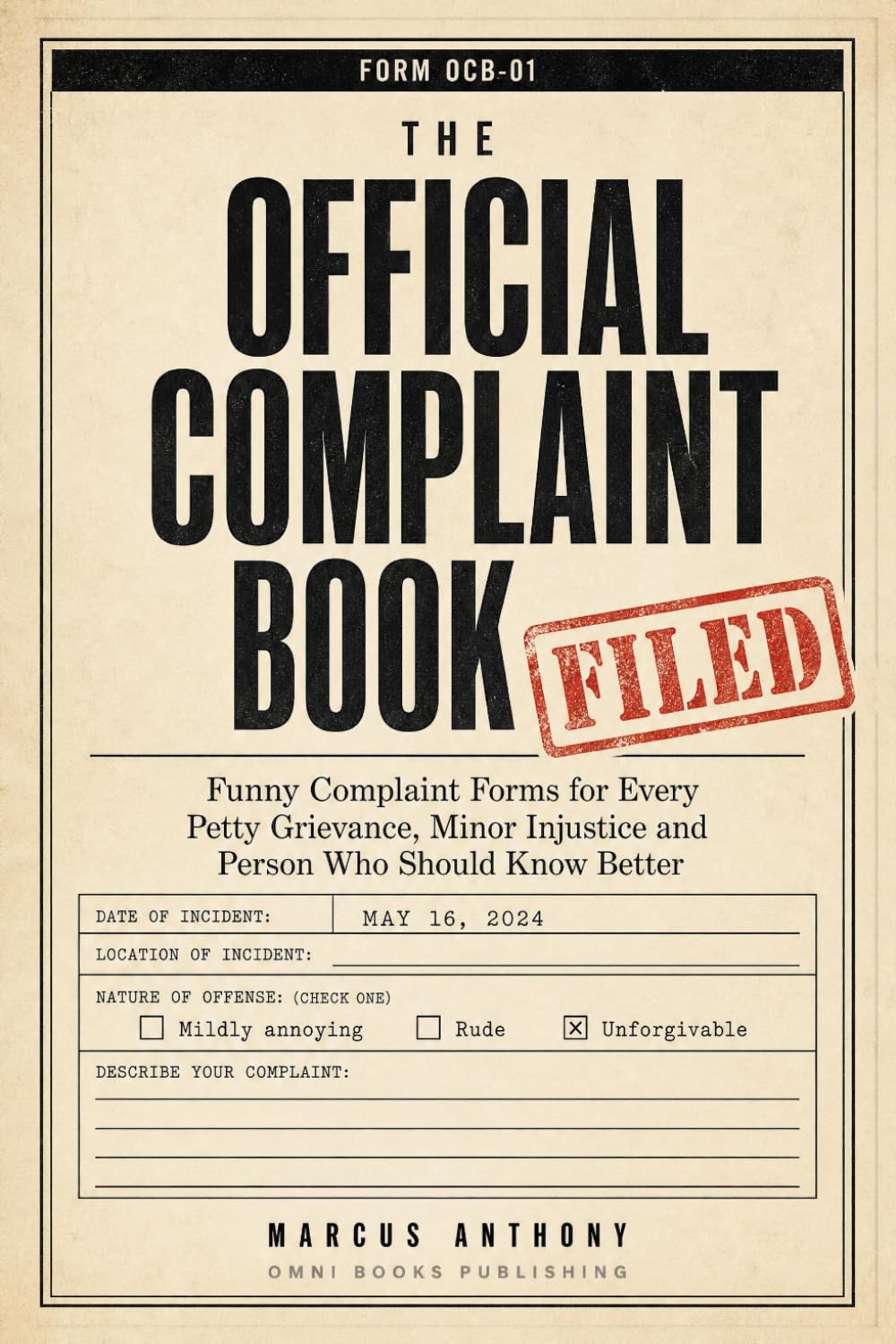 The Official Complaint Book cover