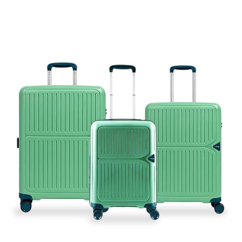 by VIP Head Spin Set of 3 (S+M+L) Trolley Bags, Green