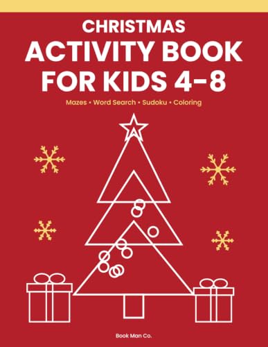Christmas Activity Book for Kids Ages 4-8