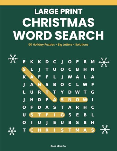 Large Print Christmas Word Search for Adults